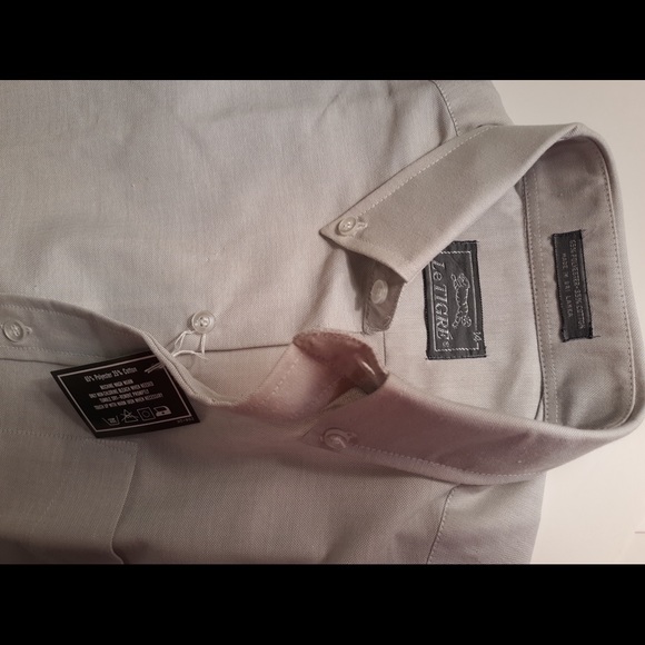 LeTigre Boys, NWT, S/S Grey, Button Collared Shirt - Picture 3 of 4